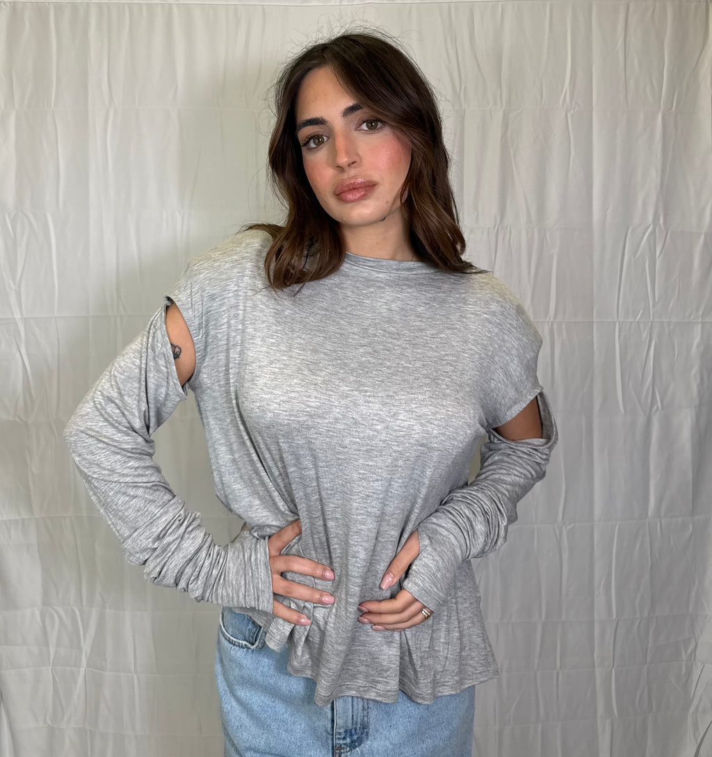 T-shirt Twist Grey