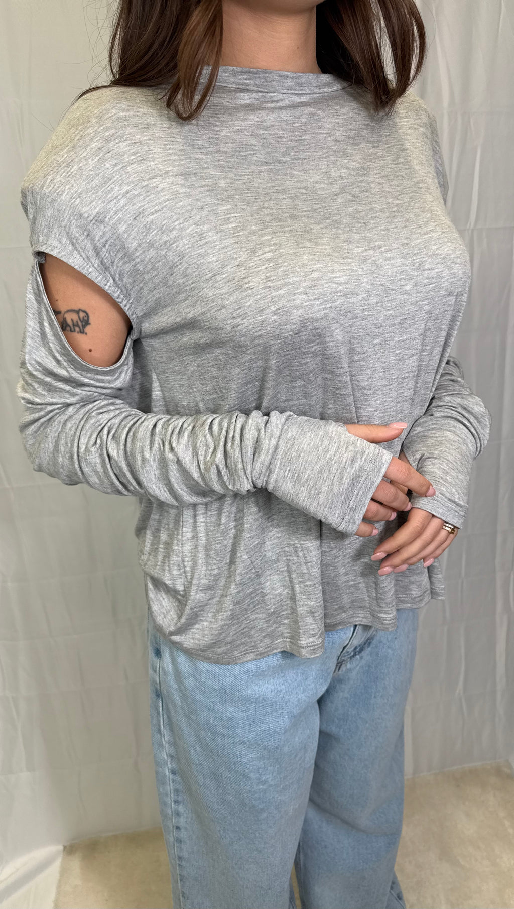 T-shirt Twist Grey