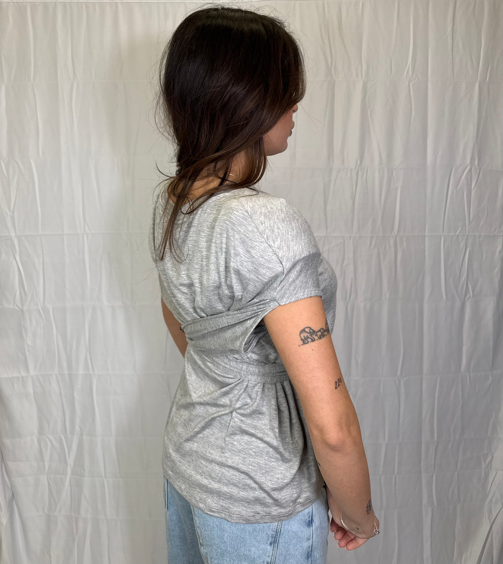 T-shirt Twist Grey