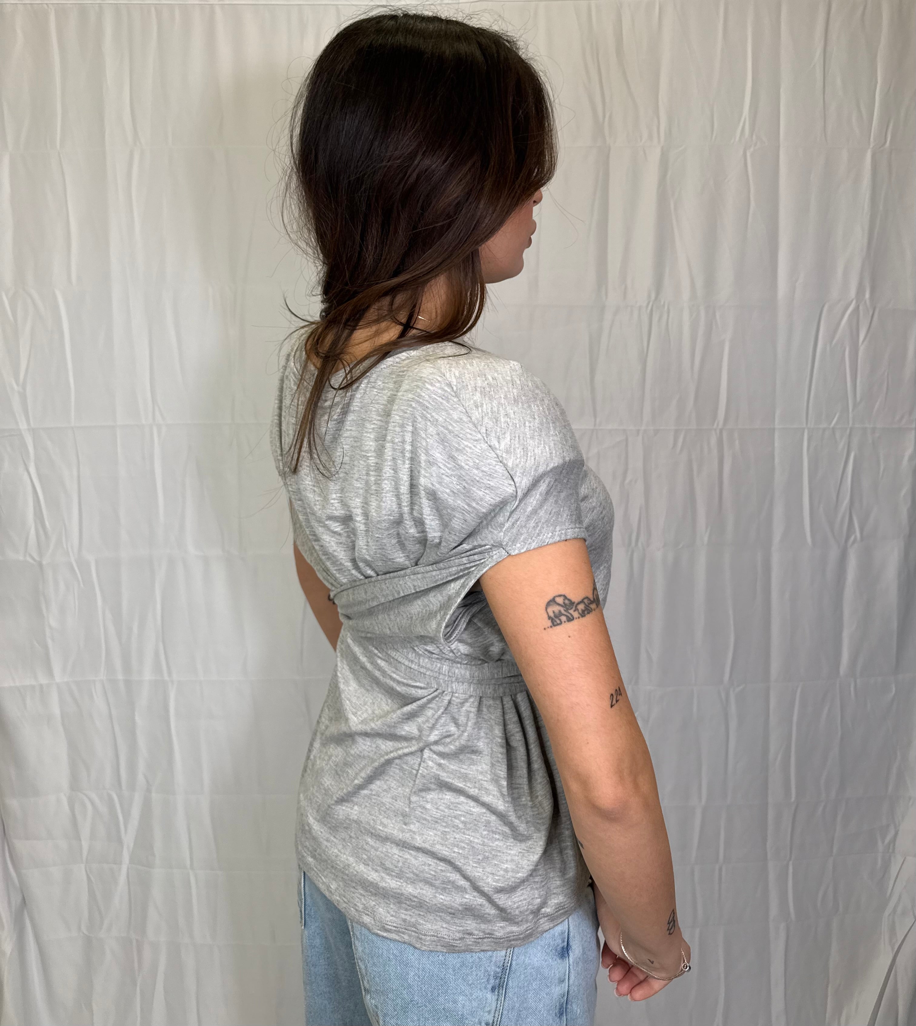 T-shirt Twist Grey